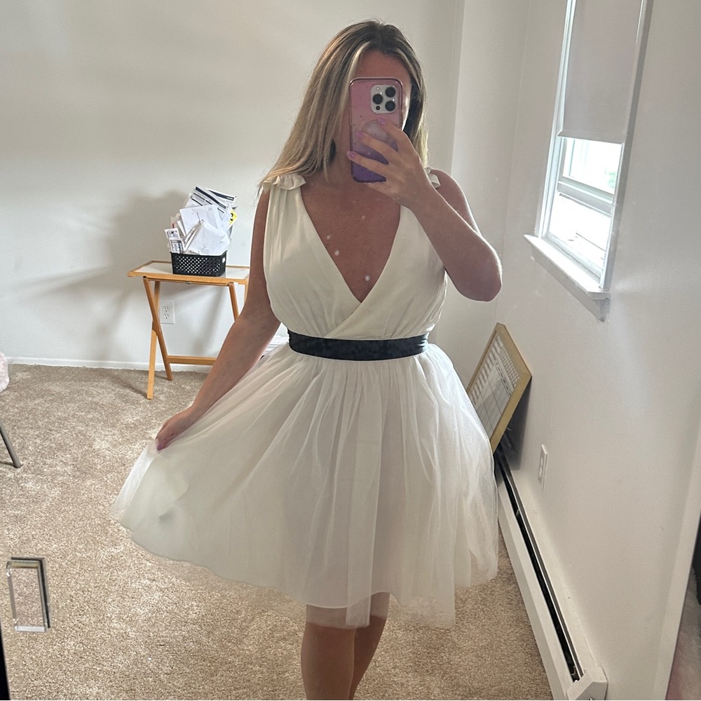 White tulle dress